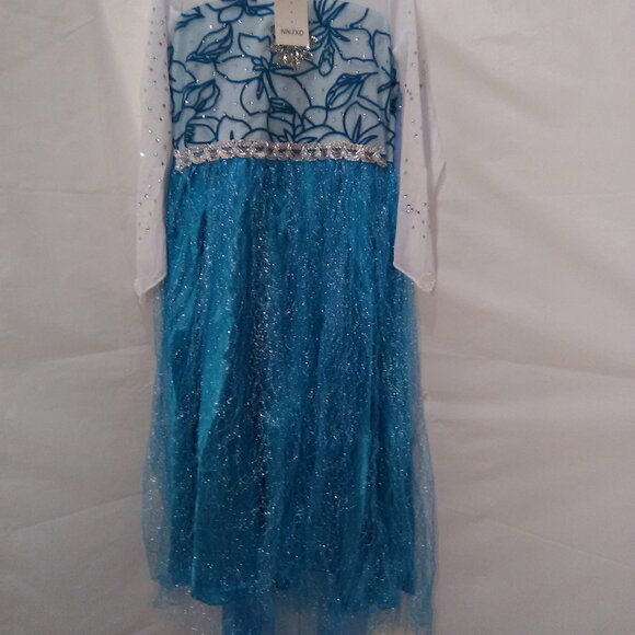 Frozen Princess Elsa Girls Costume Color Blue/White Size 9/10 NWT - Picture 5 of 5